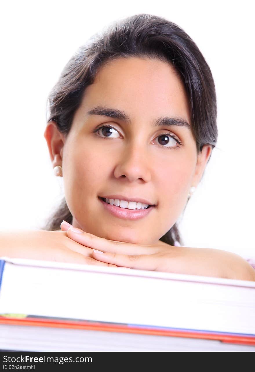 Face Girl With Books