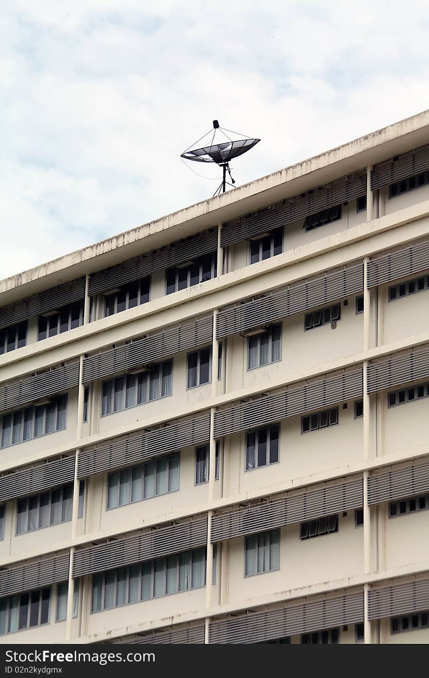 Satellite dish on the roof