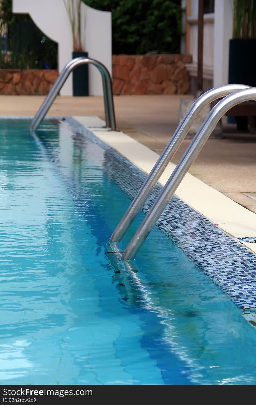 Stairs to the swimming pool