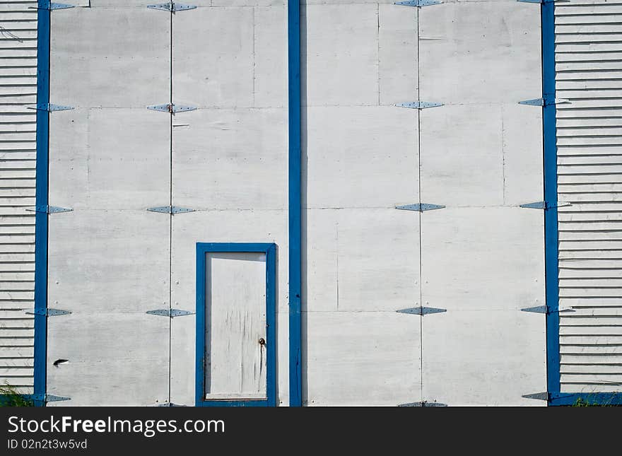 Blue and White wooden building