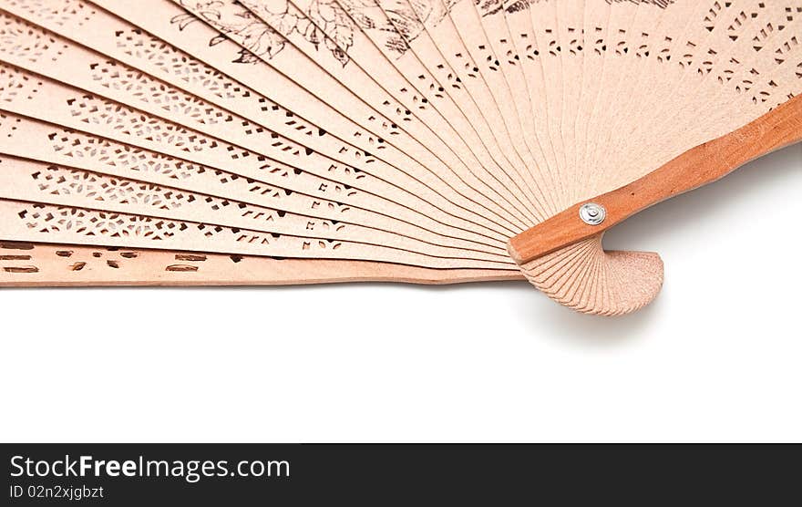 Folding fan isolated on a white background.