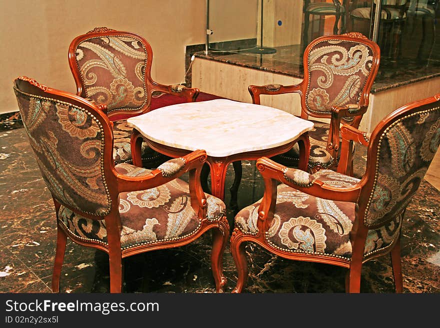 Table and chairs