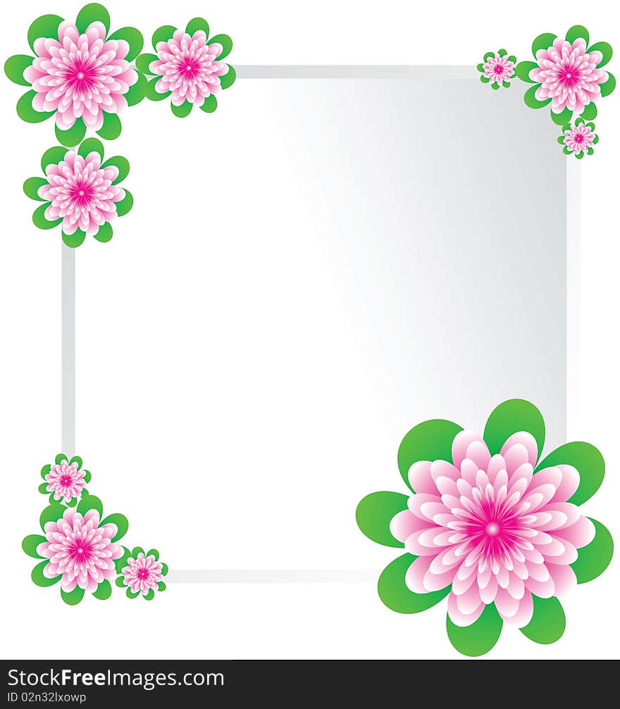 Frame with rose colour. Vector illustration.