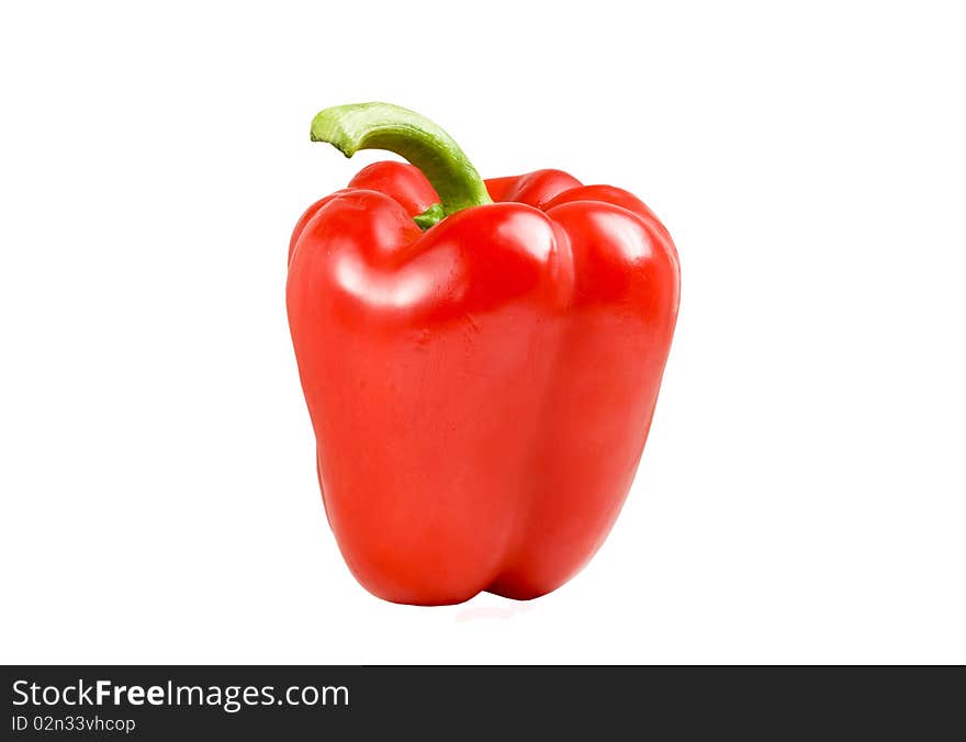 Red pepper isolated on a white background