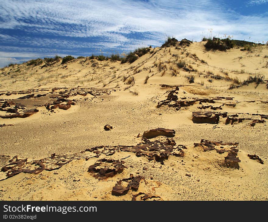 Sand dunes, Cape Reinga, Far North, New Zealand