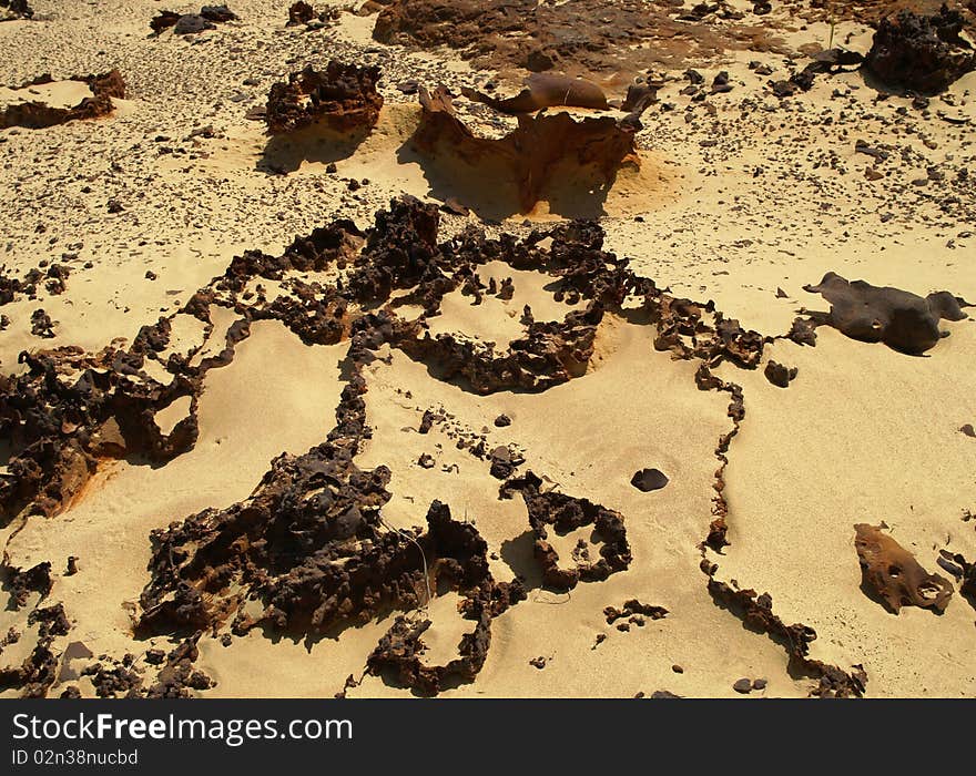 Texture of sand, Sand dunes, Cape Reinga, New Zealand