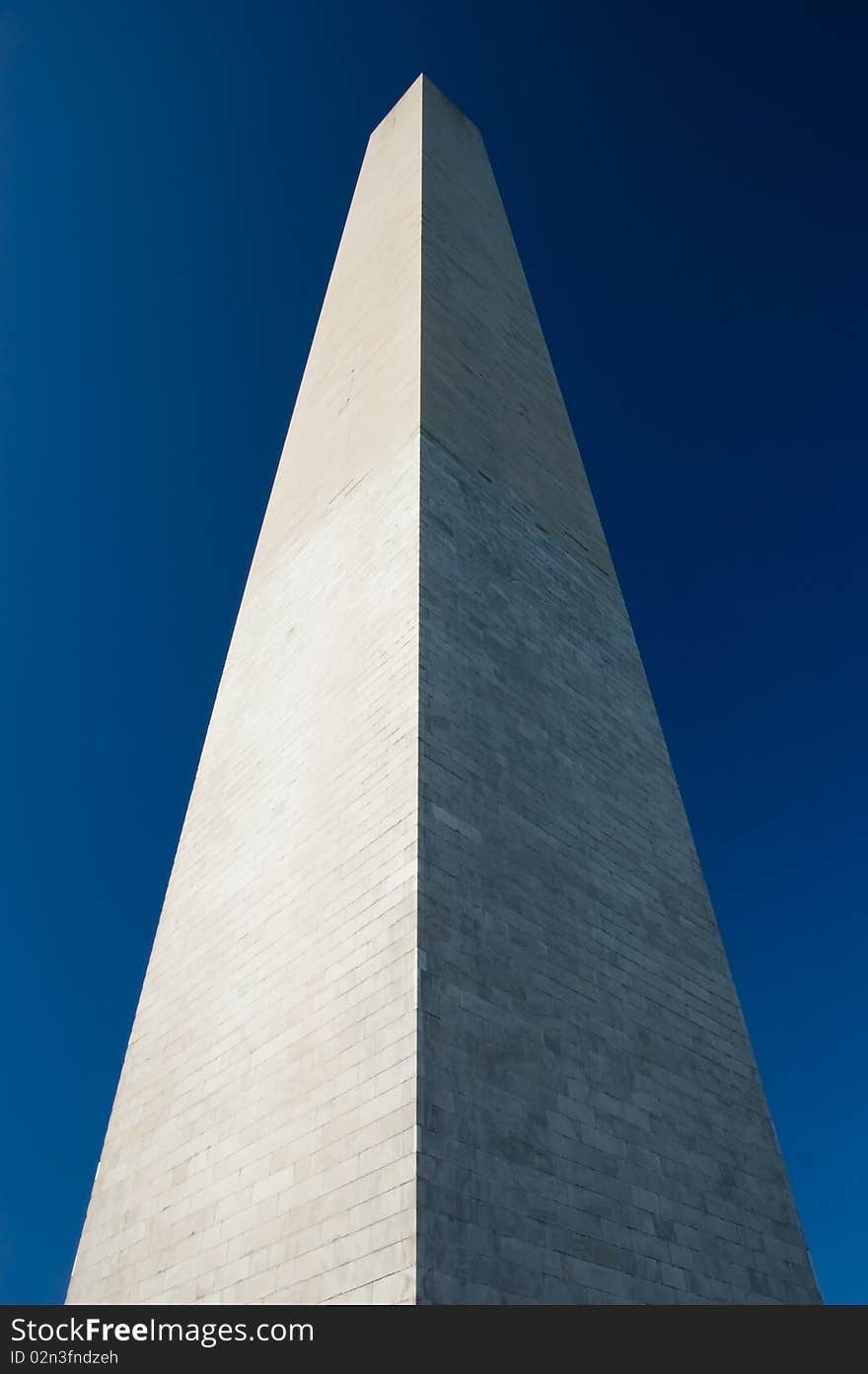 Upward view of the Washington Monument. Upward view of the Washington Monument.