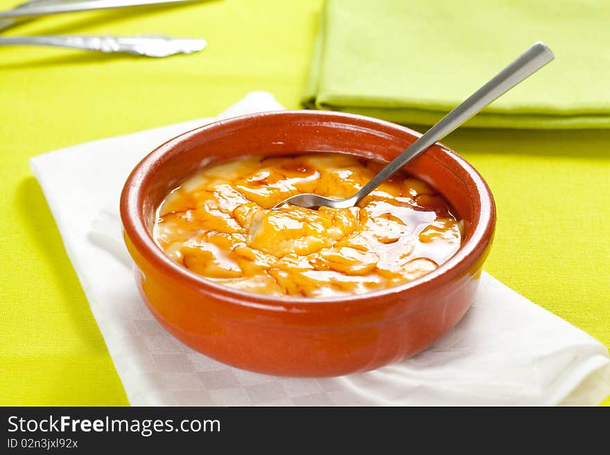 Crema Catalana Delicious Typical Spanish Dessert