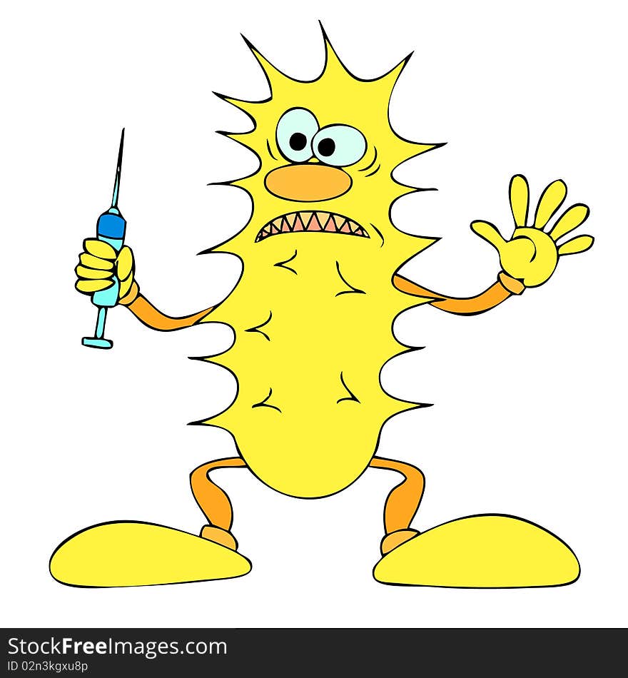 Funny virus is very afraid of doctors