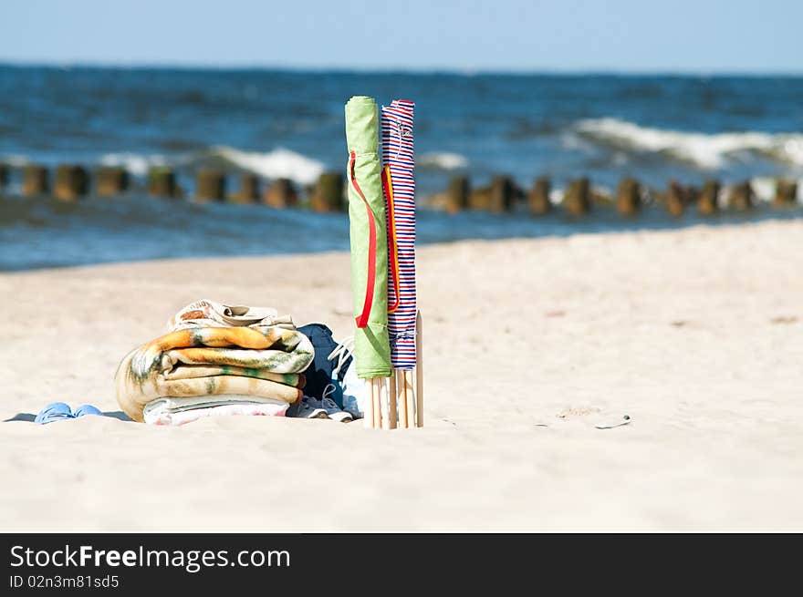 Textile Beach Windbreak And Towels