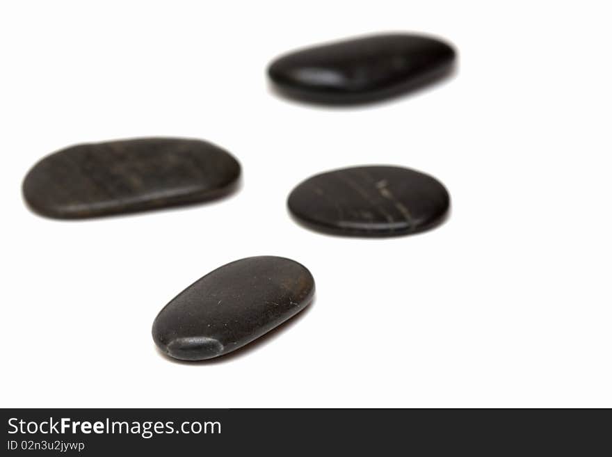 Balanced Zen stones on white background. Balanced Zen stones on white background