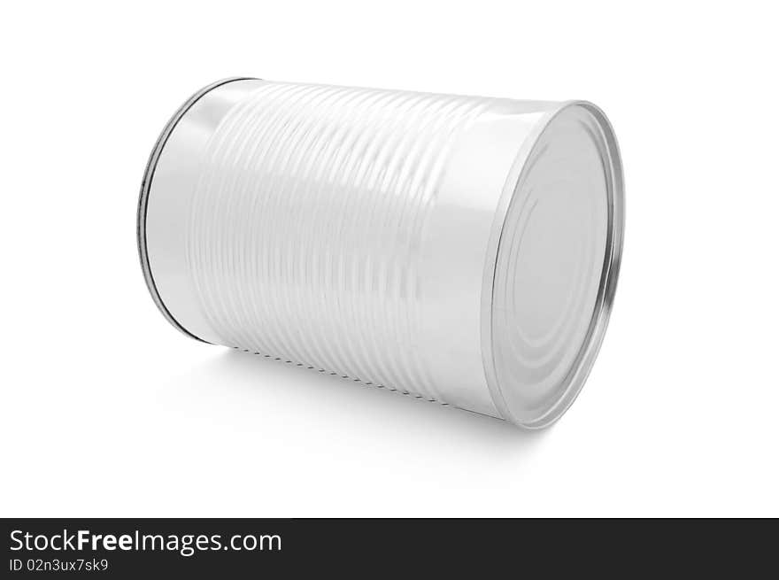 Tin can isolated on white