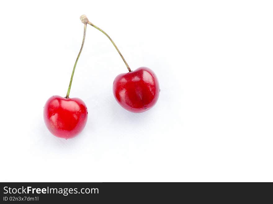 Sweet cherry. objects on white background