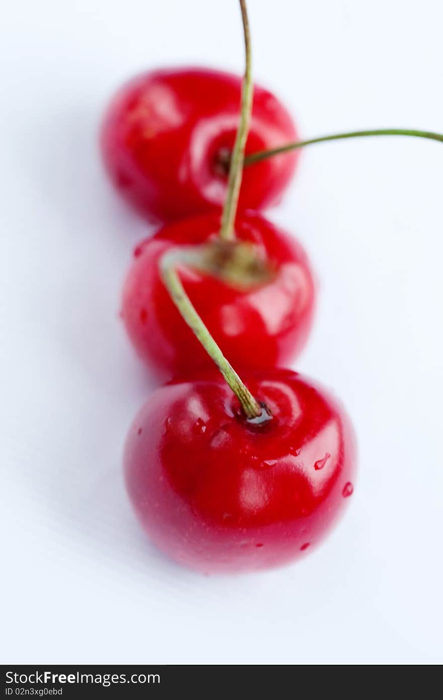 Sweet cherry. objects on white background