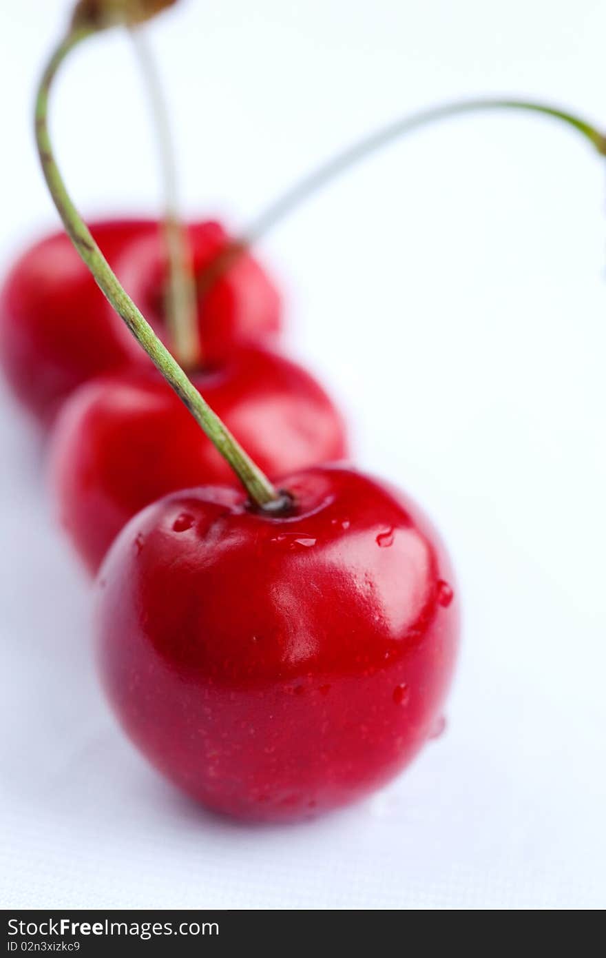 Sweet cherry. objects on white background