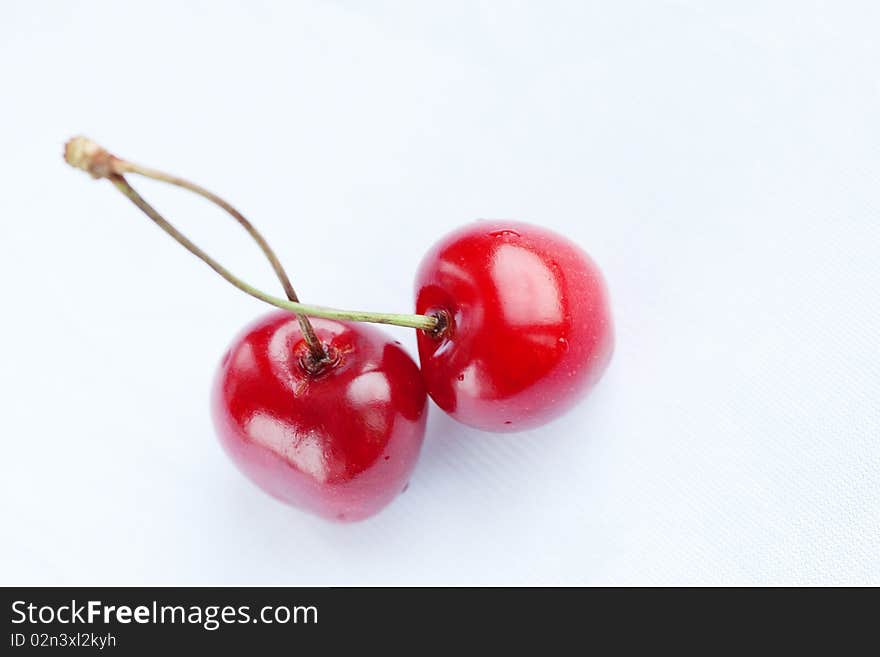 Sweet cherry. objects on white background