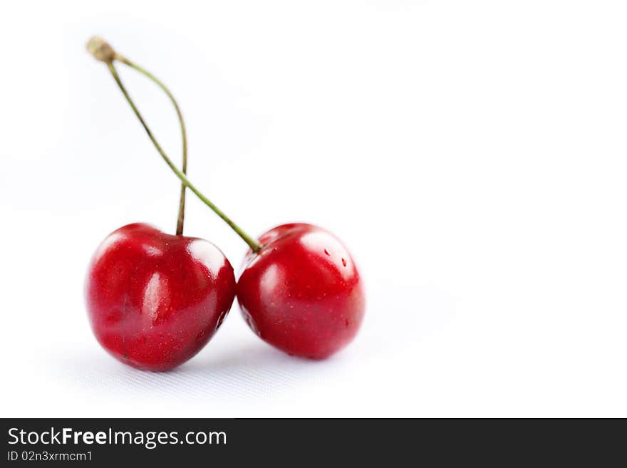 Sweet cherry. objects on white background