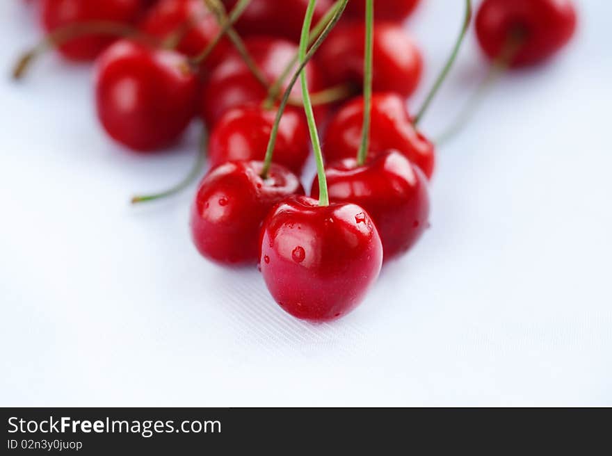 Sweet cherry. objects on white background