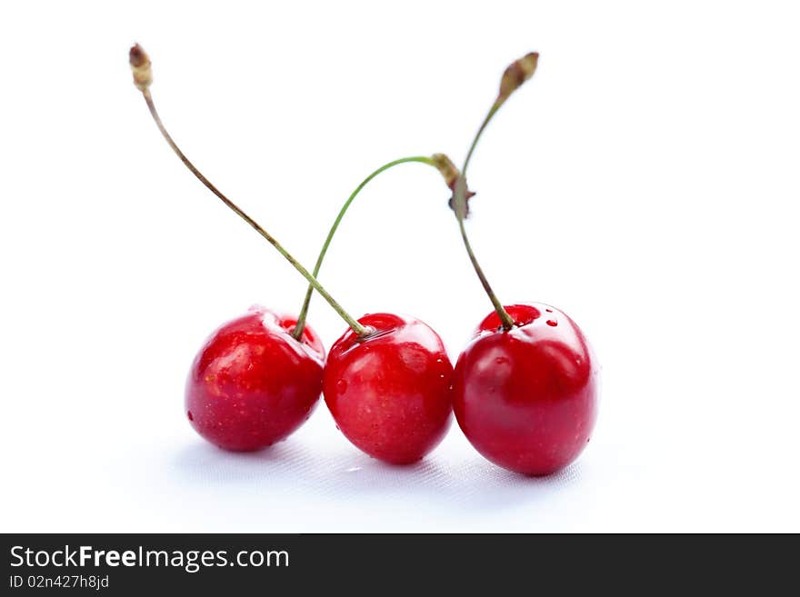 Sweet cherry. objects on white background