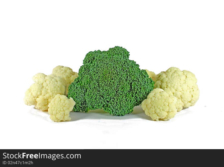 Broccoli and cauliflower