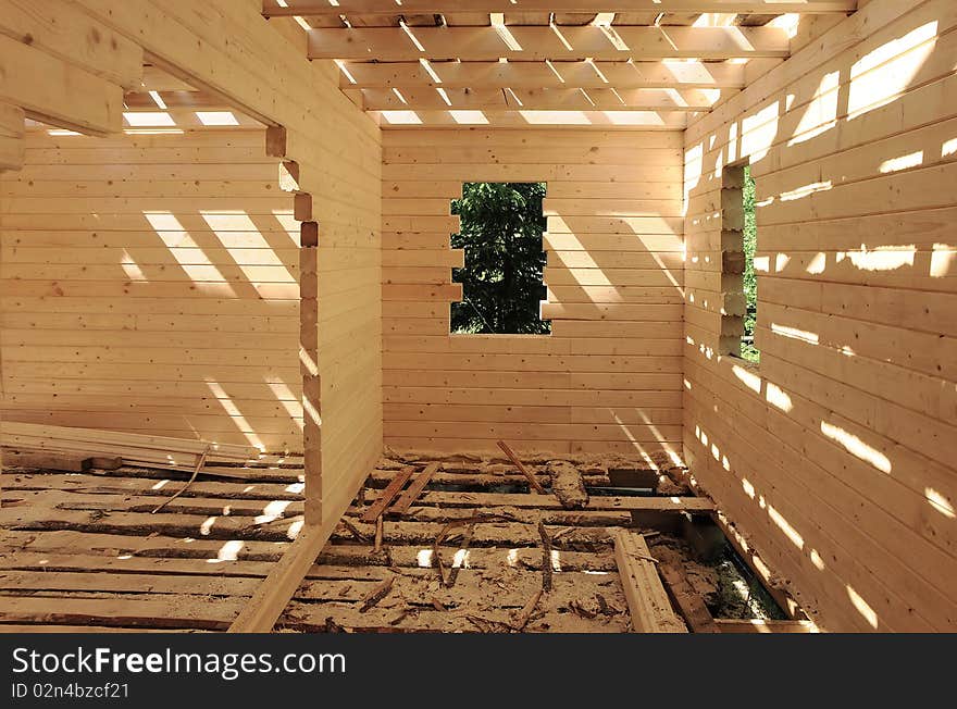 A close-up look at the construction and all wood framing process of this new home. A close-up look at the construction and all wood framing process of this new home.