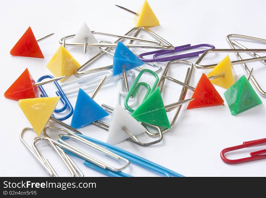 Paperclips with colored needles