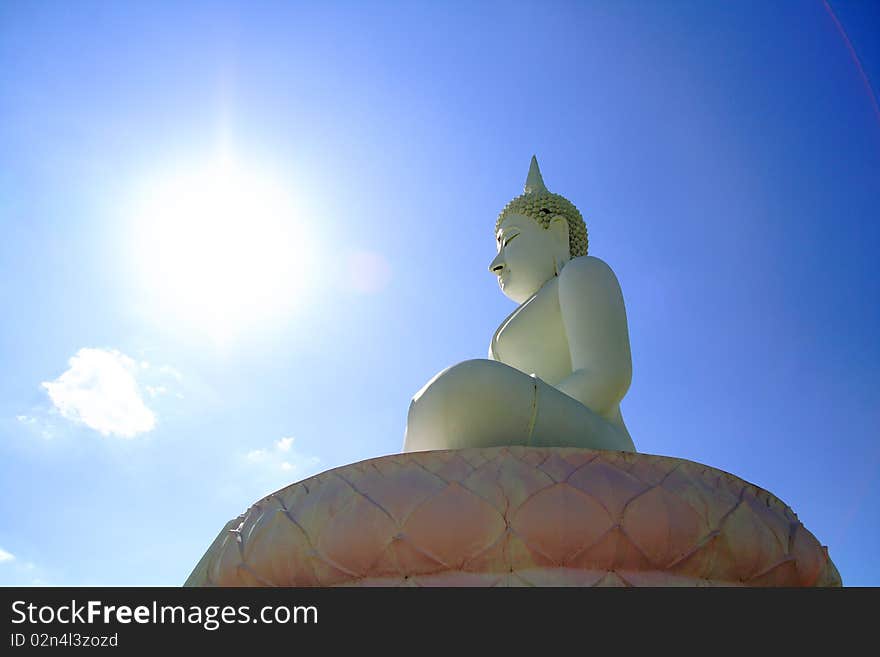 The big white Buddha in Thailand