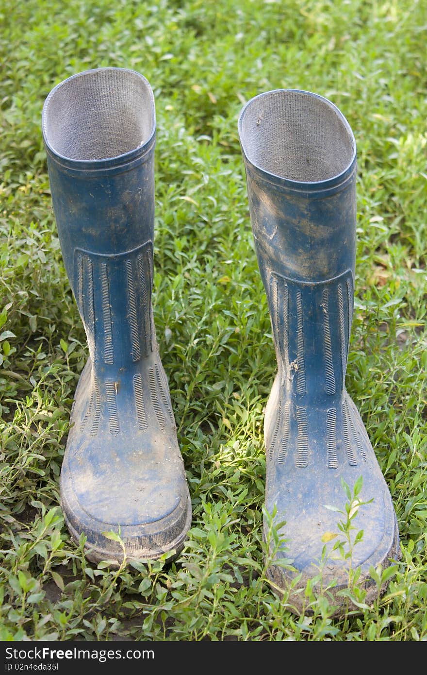 Pair Of Muddy Boots