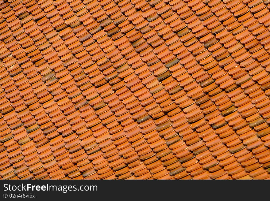 Tile roof of Thailand temple