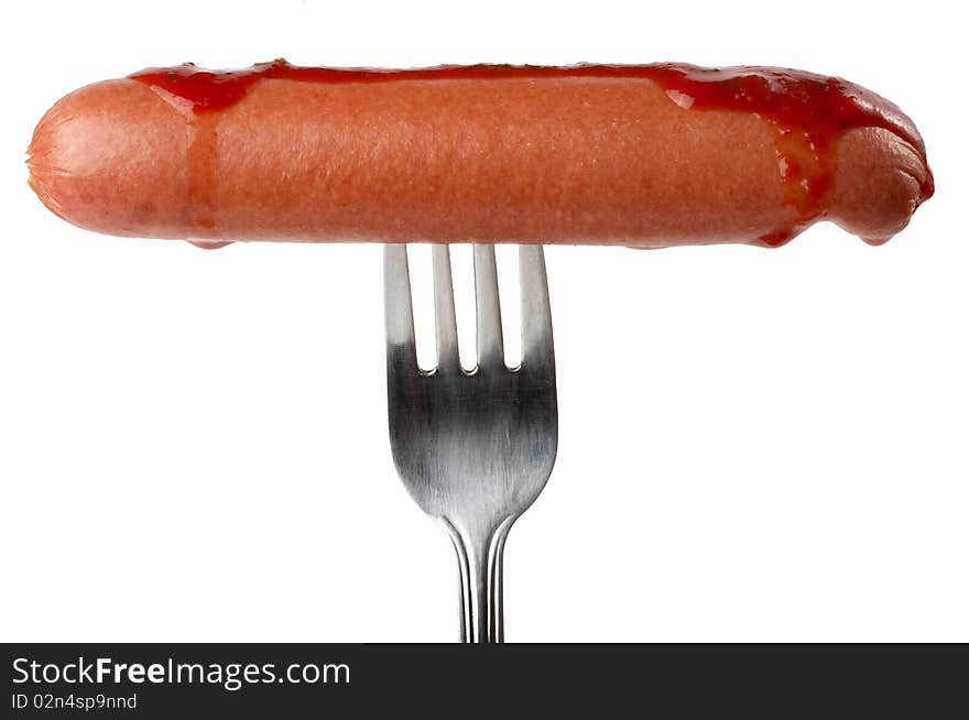 Sausage on the fork