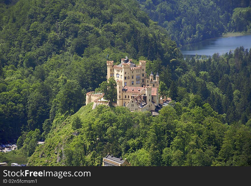 The castle of Ludwig II of Bavaria, Hohenschwangau. The castle of Ludwig II of Bavaria, Hohenschwangau.