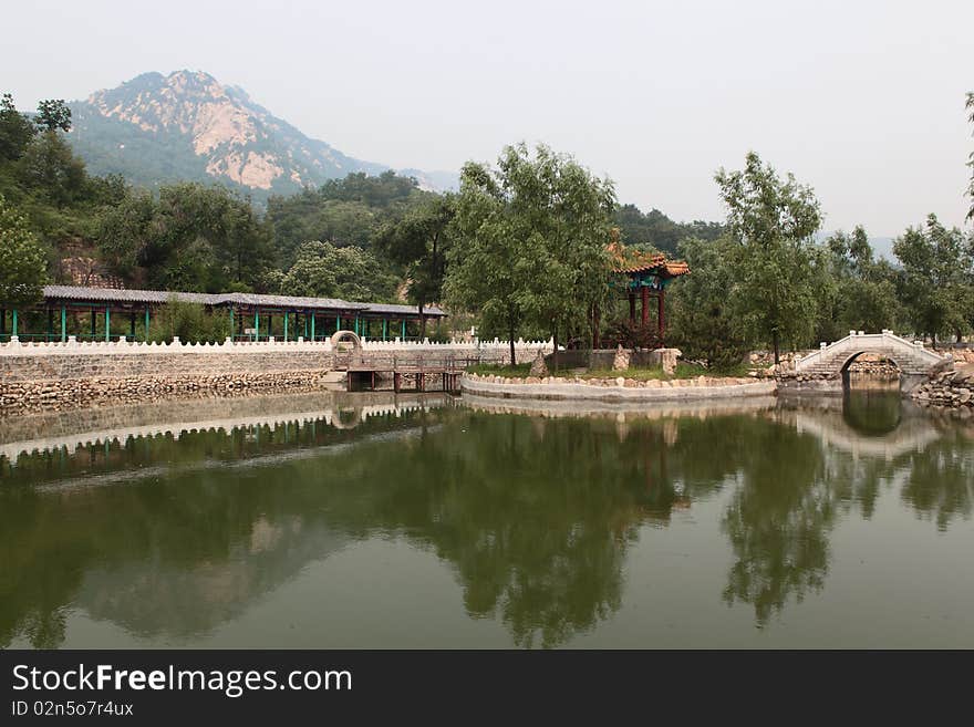 Park Corner Of Chinese Style In Beijing