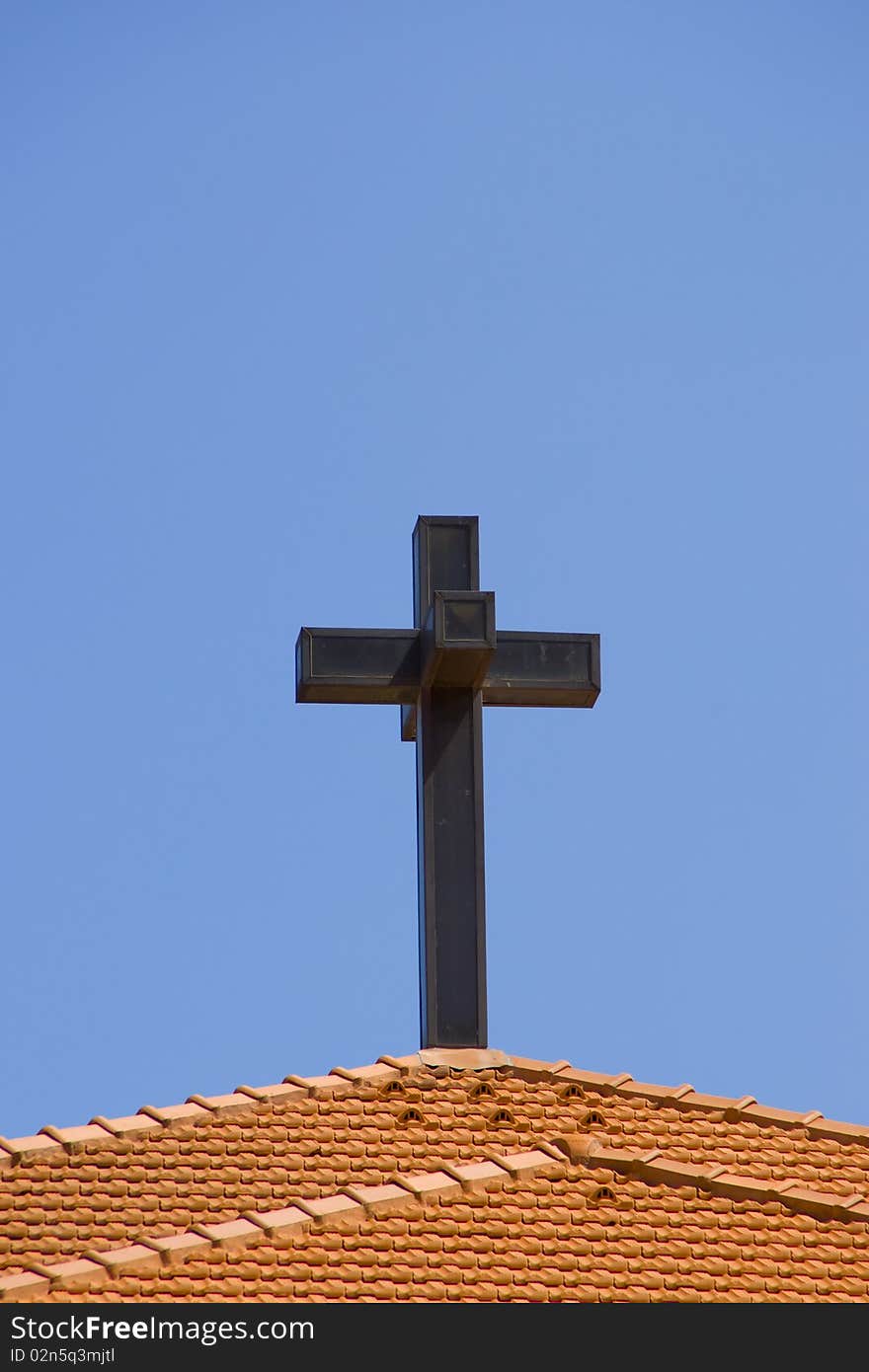 Cross on the church top