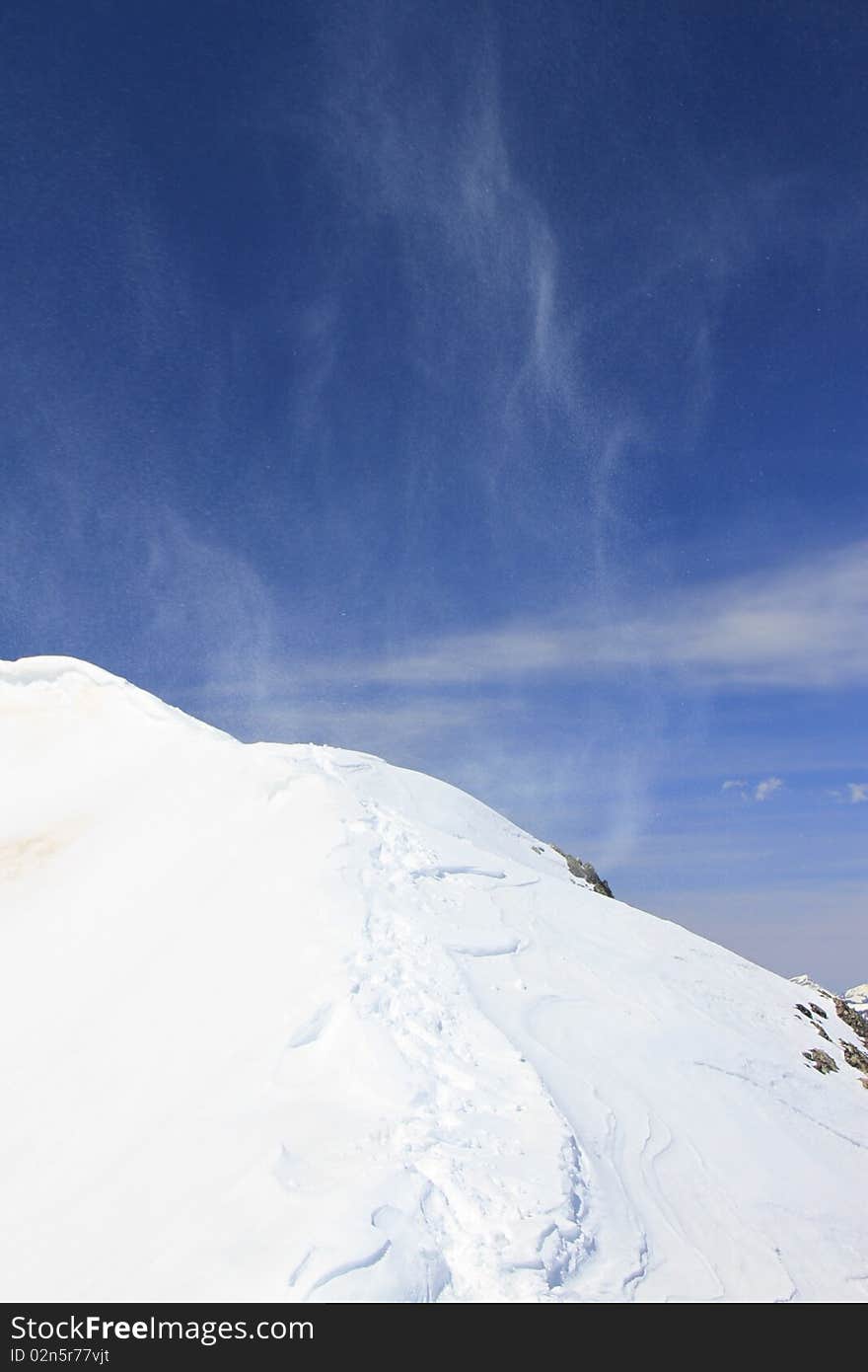 Mountain peak trail