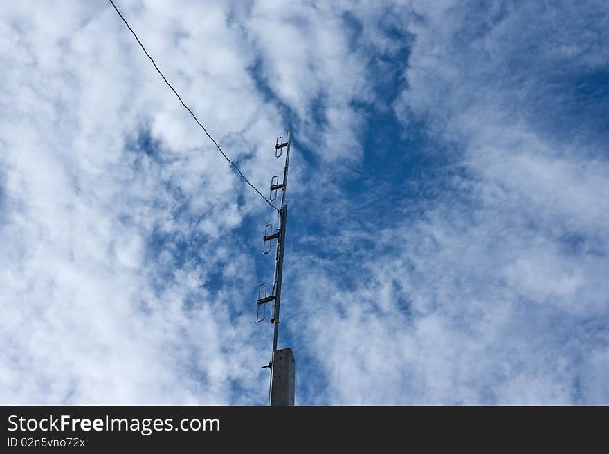 Antenna and sky at morning time