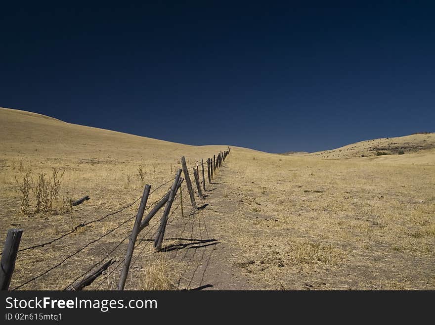 Fence in the countryside of the State of Idaho. Fence in the countryside of the State of Idaho