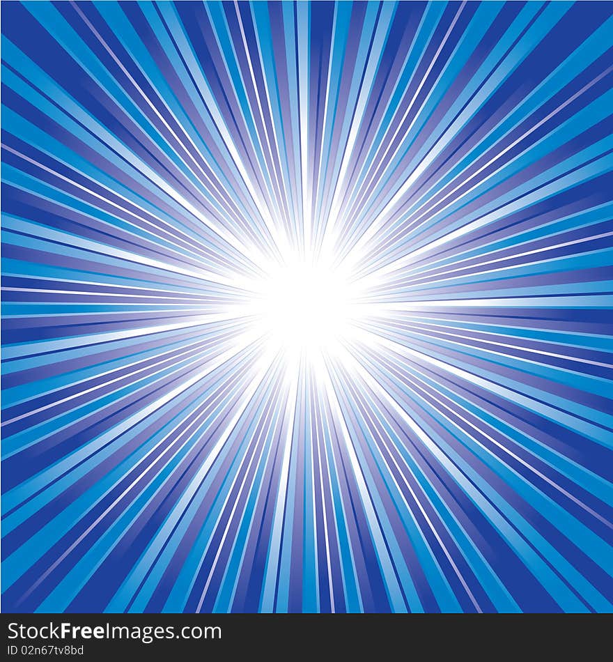 Blue Vector Background, light in the center. Blue Vector Background, light in the center