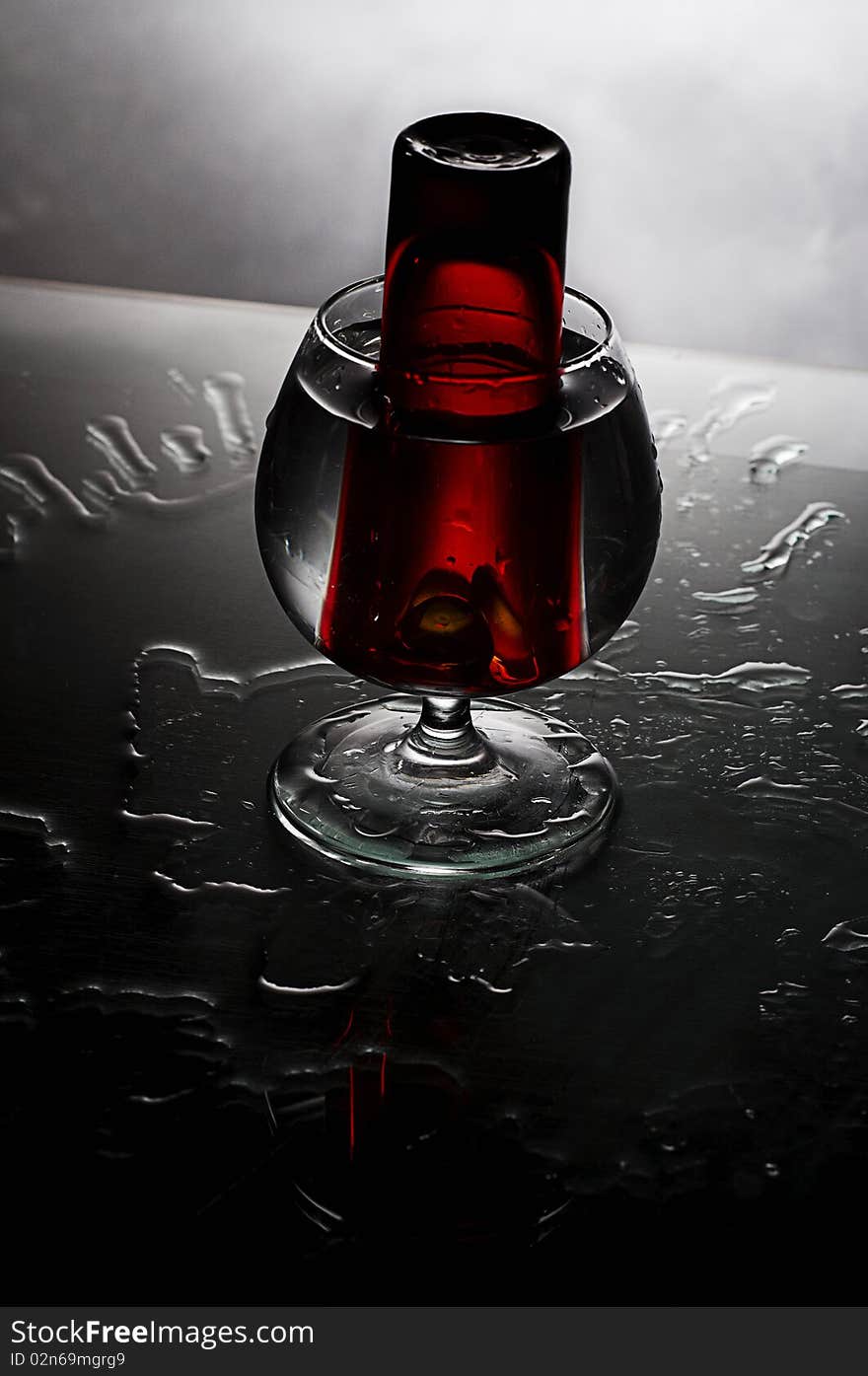 Red Glass In Glass