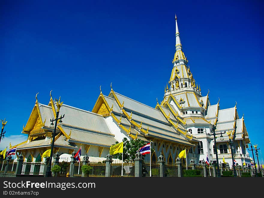 The temple in blue sky