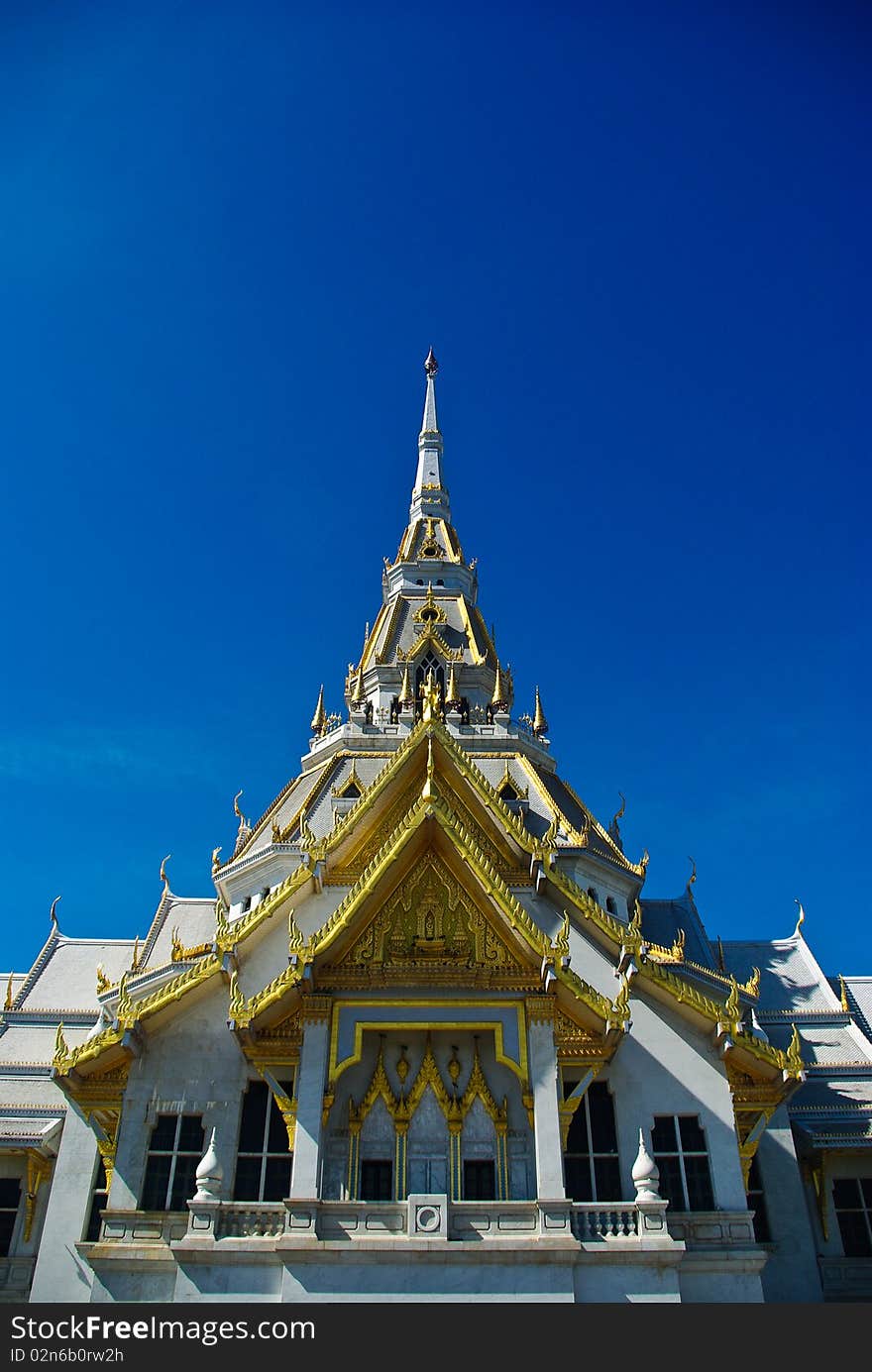 The temple in blue sky