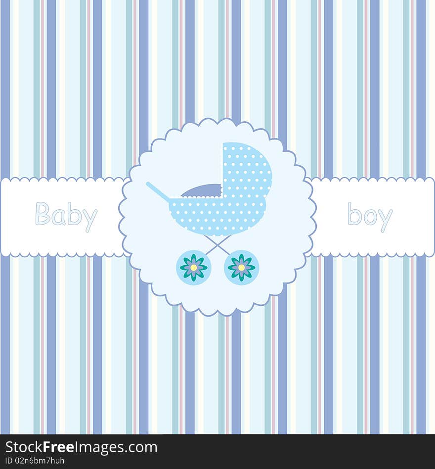 Blue card invitation for babyshower. Blue card invitation for babyshower