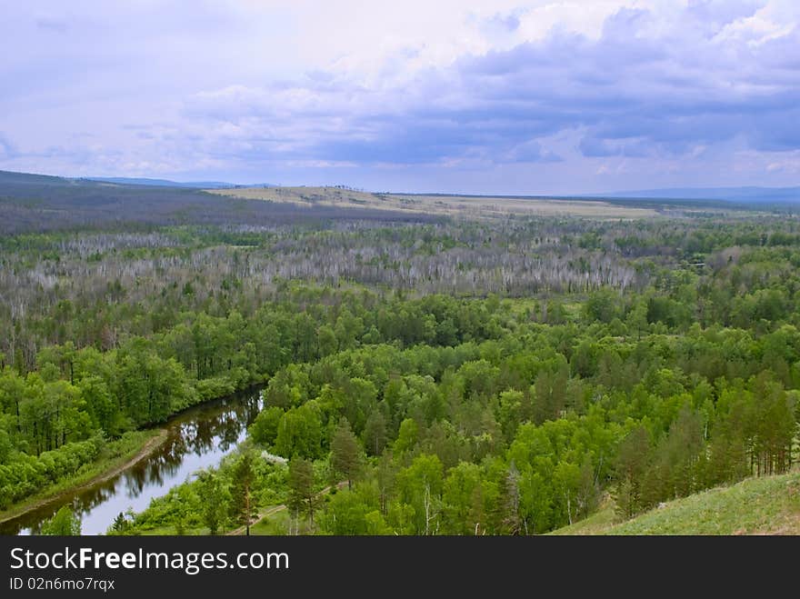 Landscape of Transbaikalian open spaces. Landscape of Transbaikalian open spaces