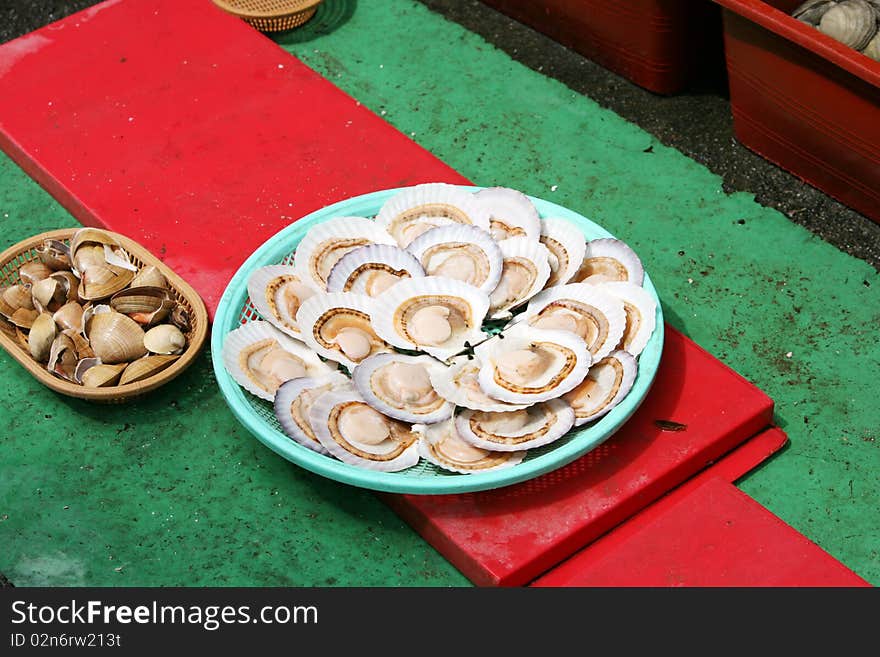 The fish market in South Korea, Busan Jagalchi street. The fish market in South Korea, Busan Jagalchi street