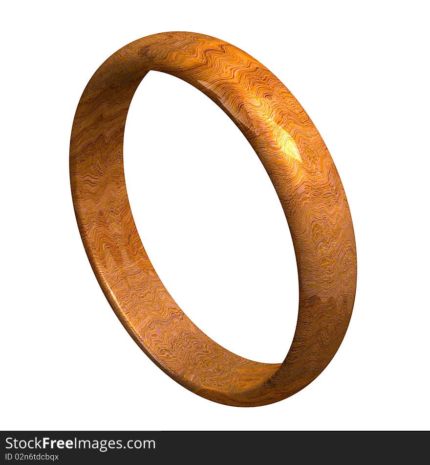 Wedding ring in wood (3D made). Wedding ring in wood (3D made)