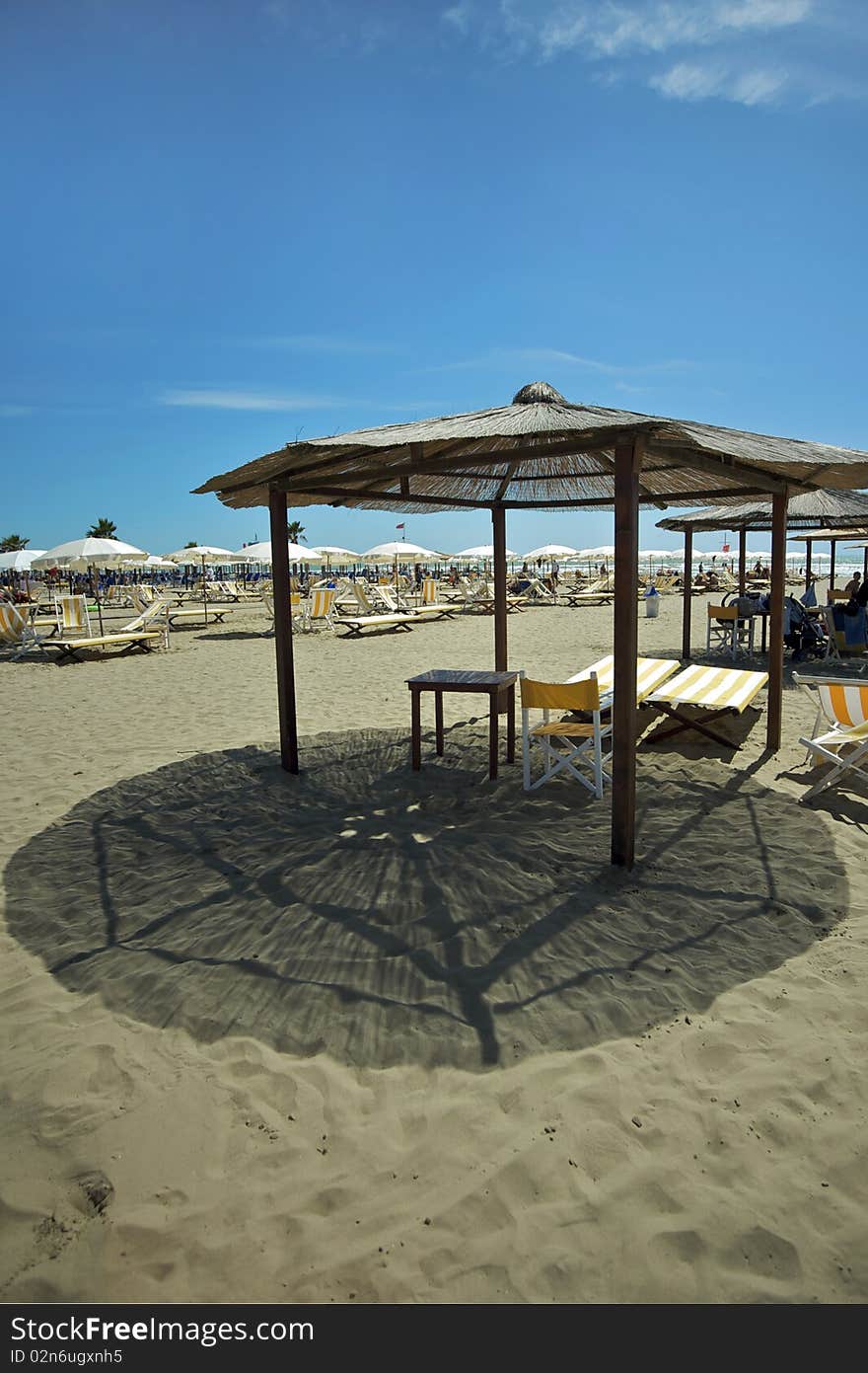 Beach in versilia, tuscany, italy