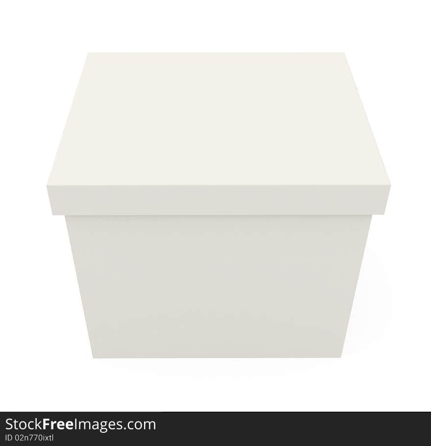 Cardboard Box isolated on white - 3d illustration