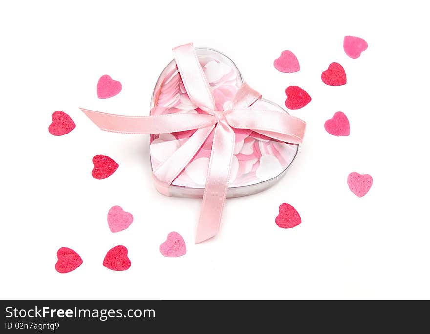 Ingridients for bath in the shape of hearts. Ingridients for bath in the shape of hearts