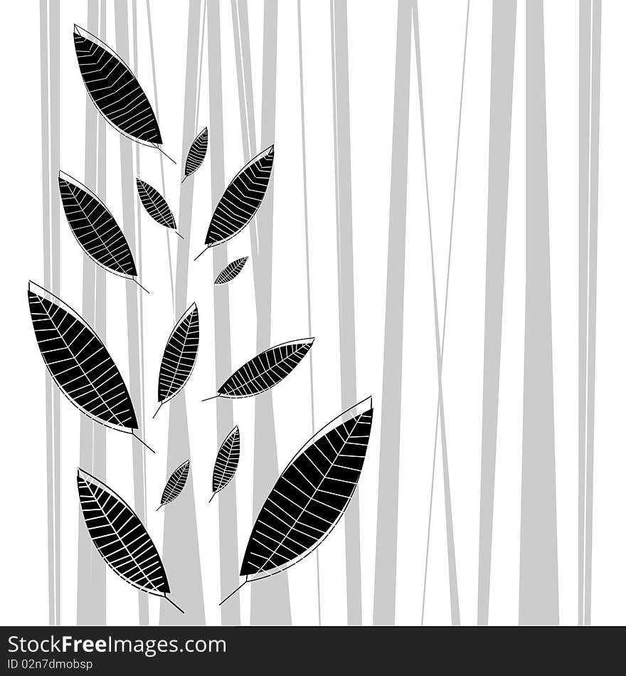 Decorative leaf background illustration vector. Decorative leaf background illustration vector