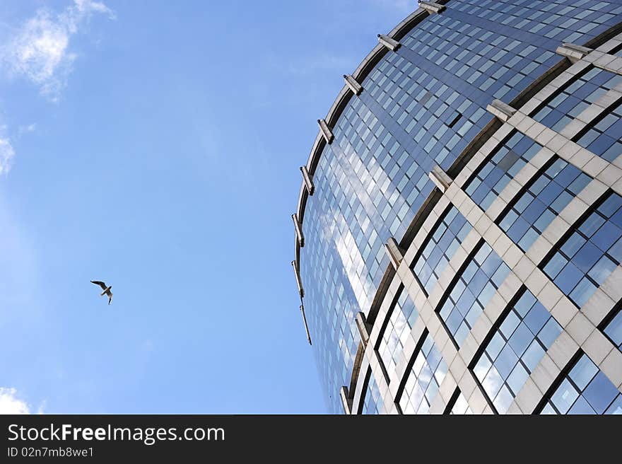 New skyscrapers business centre in moscow city, russia