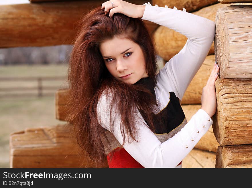 Closeup portrait of a beautiful young woman